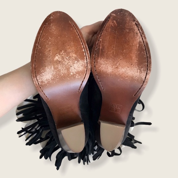 Bohemian Frye Ilana Fringe Short Cute Ankle Bootie - Picture 12 of 16